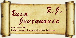 Rusa Jevtanović vizit kartica